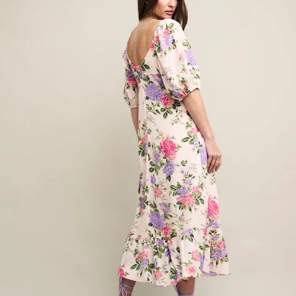 Nobody's Child Floral Darcie Midi Dress Size UK 6 (USA 2) NWT - Picture 4 of 12